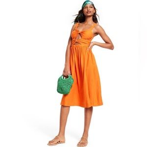 Women's Double Cut Out Midi Dress - Fe Noel x
Target Orange Dress  1X